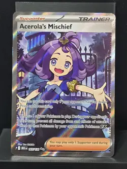 Pokemon Acerola's Mischief 165/132 Full Art Ultra Rare Holo Mega Evolutions NM - Image 2
