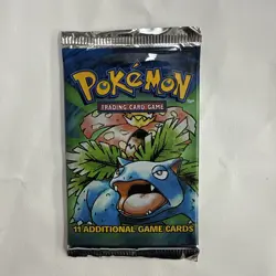 1999 Pokemon Base Set Unlimited Factory Sealed Pack VENUSAUR - Image 1