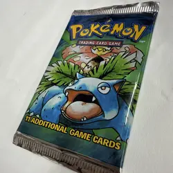 1999 Pokemon Base Set Unlimited Factory Sealed Pack VENUSAUR - Image 2