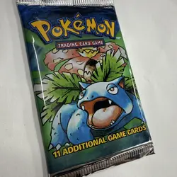 1999 Pokemon Base Set Unlimited Factory Sealed Pack VENUSAUR - Image 3