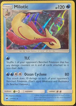 Milotic 27/111 Sm-Crimson Invasion (Holo Bleed) Pokemon Card - Image 1