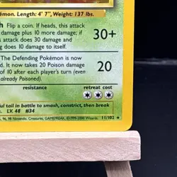 Pokemon Card Nidoking 11/102 Base Set Rare Holo WOTC Light Play - Image 3