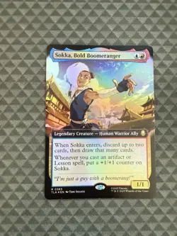 MTG Sokka, Bold Boomeranger #0383 Foil Ext. R Avatar: The Last Airbender (TLA) - Image 1