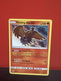 6 Card Pokemon TCG Lot With Shining Ho-Oh Promo SM70 and Shaymin #10/181 - Image 2
