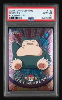 PSA 10 Topps Chrome Pokemon Snorlax #143 - Image 1