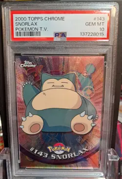 PSA 10 Topps Chrome Pokemon Snorlax #143 - Image 3