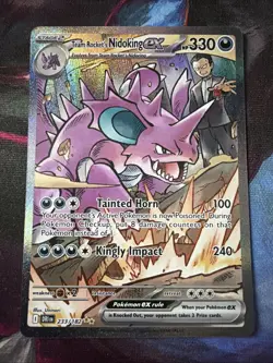 Pokemon TCG Team Rockets Nidoking EX 233/182 Destined Rivals NM Condition - Image 1