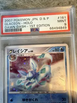 2007 Pokemon Japanese Diamond & Pearl- Dawn Dash #161 Glaceon Holo- PSA 9 - Image 4