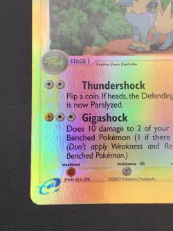 Pokemon Ruby & Sapphire Manectric 39/109 Reverse Holo Uncommon 2003 - Image 4