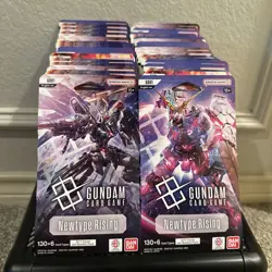 Newtype Rising Gundam Card Game Blister Pack Booster GD01 Sleeved 40 Pk LOT - Image 1