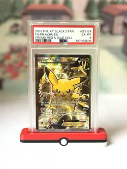 ⚡ Pikachu-EX XY124 Black Star Promo – PSA 6 EX-MT – Pokemon Card 2016 - Image 1