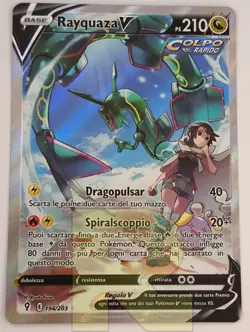 Rayquaza V ® Evoluzioni Eteree 194/203 ® Alternative Full Art ® Pokemon Italiano - Image 2