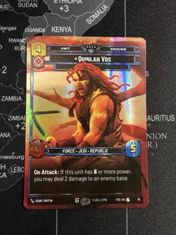 Star Wars Unlimited - Quinlan Vos - Galactic Championship Silver Pack Prize Card - Image 1