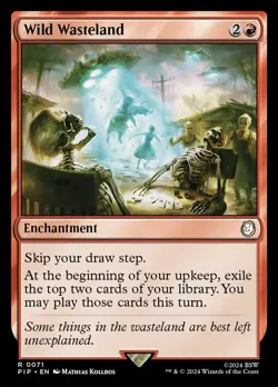 MTG Wild Wasteland - Foil, Fallout, Moderately Played, English - Image 1