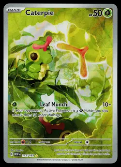 Pokemon Card - Caterpie Scarlet & Violet 151 172/165 Holo Illustration Rare - Image 1