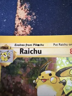 Pokemon TCG Raichu Base Set Holo Card 14/102 Unlimited Rare MP - Image 5