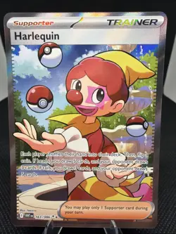 Harlequin 163/086 Sv: White Flare Ultra Rare Full Art Holo Card NM Condition - Image 1