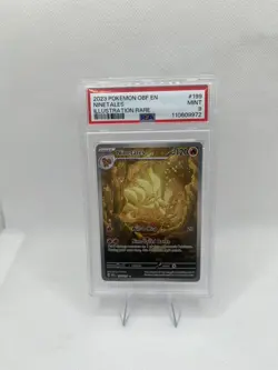 2023 POKEMON OBF EN-OBSIDIAN FLAMES ILLUSTRATION RARE #199 NINETALES PSA 9 MINT - Image 1