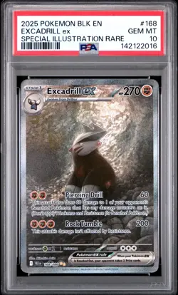 PSA 10 EXCADRILL EX 168/086 SPECIAL ILLUSTRATION RARE BLACK BOLT POKEMON 😍 - Image 1
