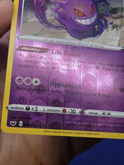 Pokemon SWSH01 Sword & Shield Base Set Gengar 085/202 Reverse Holo NM/LP - Image 3