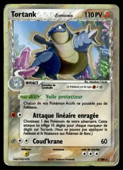 Carte Pokemon TORTANK 2/100 REVERSE EX Gardiens de Cristal VF FR - Image 1