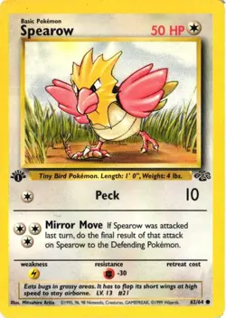 Pokemon Jungle Spearow First Edition Non-Holo 62/64 1999 FREE SHIPPING - Image 1