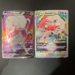 Pokemon Hisuian Zoroark V+VSTAR Ultra Rare Holo 2022 Sword & Shield Promo Lot NM - Image 1