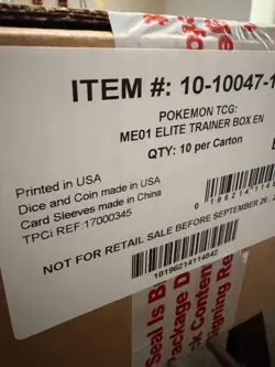 NEW Factory Sealed Case Pokemon TCG Mega Evolution ETB Elite Trainer Box ME01 - Image 2