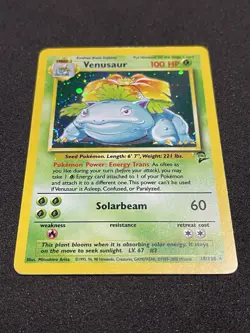 Pokemon Venusaur Holo Base Set 2 18/130 1999 WOTC HP+ LOOK AT PHOTOS - Image 4