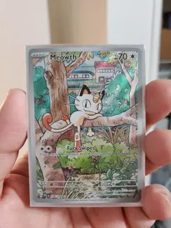 Meowth 106/094 Illustration Rare ME02: Phantasmal Flames Pokemon TCG NM - Image 1