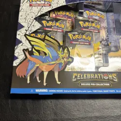 Pokemon Celebrations Deluxe Pin Collection Box Booster Pikachu Zacian English - Image 2