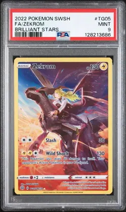 Pokemon SWSH Brilliant Stars Zekrom Full Art TG05/TG30 PSA 9 - Image 1