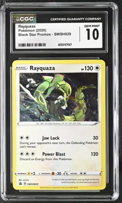 CGC 10 Gem Mint Rayquaza Swsh029 Pokemon Black Star Promos - Image 1