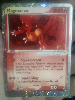Pokemon Magmar EX 90 HP Trading Card Holographic Rare 100/109 - Image 1