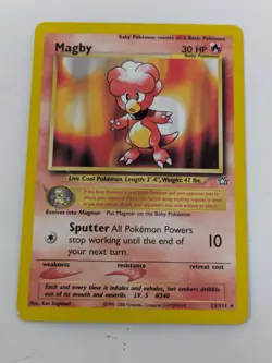 Magby Neo Genesis Rare Pokemon Card 23/111 Non Holo-HP - Image 1