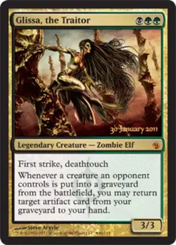 1x Glissa, the Traitor - Foil - Prerelease Promo Moderate Play MTG Magic - Kid I - Image 1