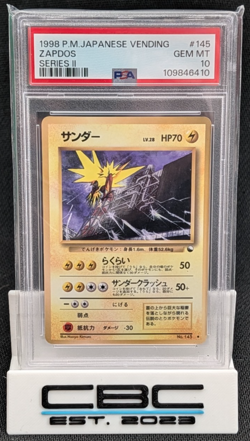 1998 Pokemon Japanese Vending Series II Zapdos #145 PSA 10 Gem Mint - Image 1