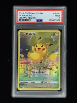 Pikachu GG30/GG70 Pokemon Crown Zenith PSA 9 🔥 - Image 1