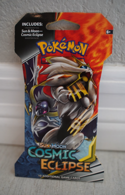 Pokemon TCG Sun & Moon Cosmic Eclipse Sleeved Booster Pack Sealed Solgaleo Lunal - Image 1