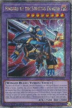 [Quarter Century Secret] YuGiOh Rindbrumm the Striking Dragon NM/M RA02-EN025 - Image 1