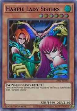 Yugioh Harpie Lady Sisters - 1st Edition - Ultra Rare Blue NM - Free Holo Card - Image 1
