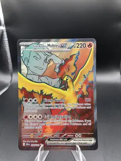 Pokemon Card Team Rocket’s Moltres EX 208/182 Destined Rivals Near Mint - Image 1