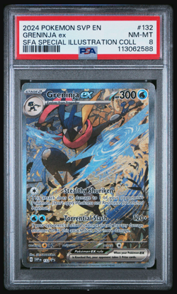 POKEMON CARD- SVP PROMO SPECIAL ILLUSTRATION COLLECTION #132 GRENINJA EX PSA 8 - Image 1
