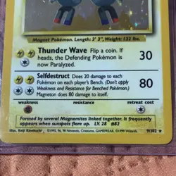 Pokemon Magneton Base Set Holo Rare Card 9/102 60HP WOTC 1999 English MINT/NM - Image 3