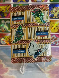 Pokemon Butterfree Vintage Pocket Monsters Vending HOLO Prism Sticker Nintendo - Image 2