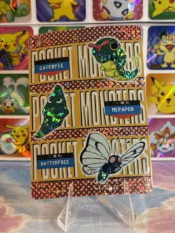 Pokemon Butterfree Vintage Pocket Monsters Vending HOLO Prism Sticker Nintendo - Image 3
