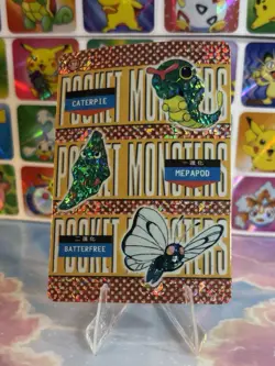 Pokemon Butterfree Vintage Pocket Monsters Vending HOLO Prism Sticker Nintendo - Image 4