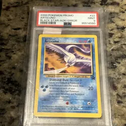 PSA 9 Mint Articuno Black Star Promo #22 WOTC 2000 Pokemon Movie Aoki Error - Image 1