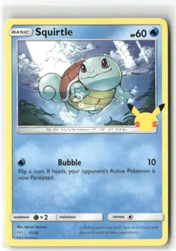 Pokemon Squirtle - 17/25 Promo McDonald's 25th Anniversary Promos 017/025 NM - Image 1