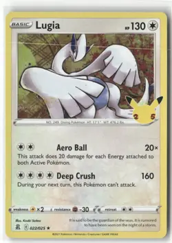Pokemon Lugia Holo Rare Celebrations 022/025 NM - Image 1